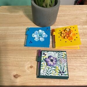 Floral Notepad Set - Blue, Yellow, and Green
